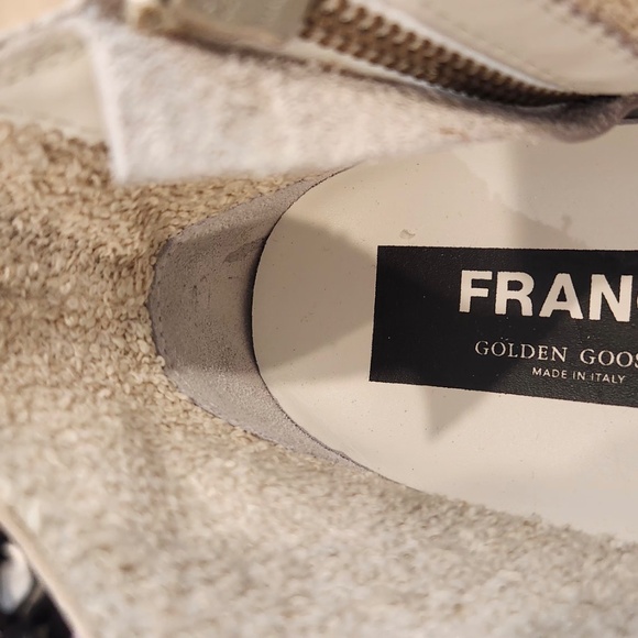 GOLDEN GOOSE FRANCY CLASSIC  HIGH TOP SIZE 8  WHITE/LAVENDER/FUXIA - Picture 10 of 16